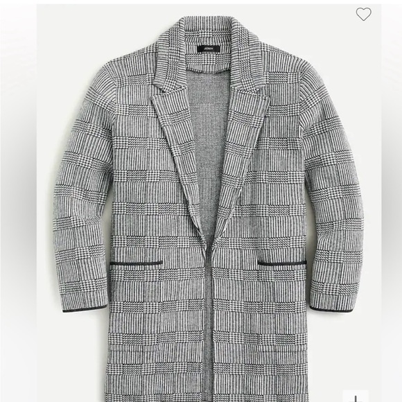 Gray Plaid Blazer j crew Sophie sweater blazer - Picture 3 of 3